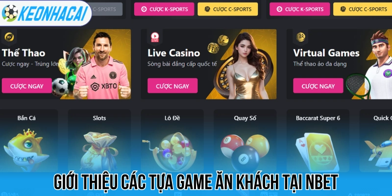 Giới thiệu các tựa game ăn khách tại Nbet
