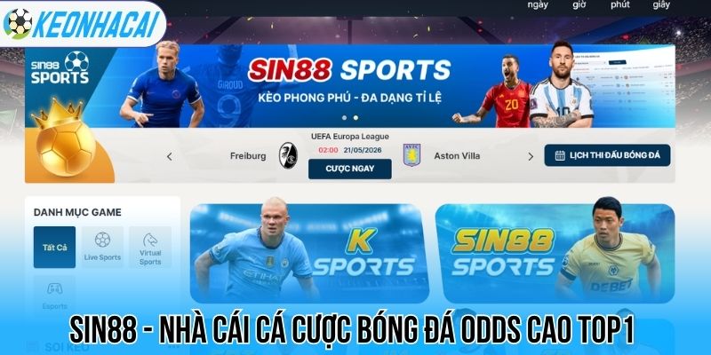 Sin88 - Sân Cá Cược Bóng Đá Chất Lượng, Odds Cao Top1 1 Sin88 - Nhà cái cá cược bóng đá odds cao top1