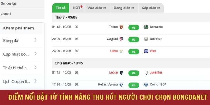 Review chi tiết đặc điểm nổi bật ở trang soi kèo Bongdanet